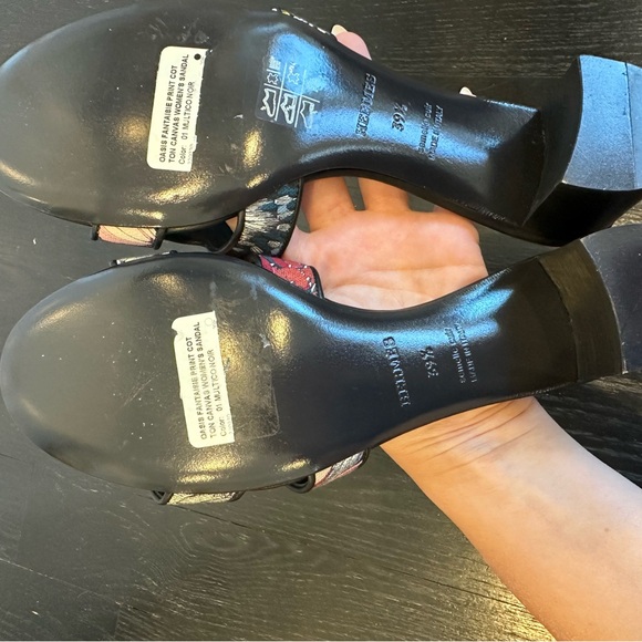 Hermès Oasis Heel Slip On Limited Edition Open Toe Multicolor Sandals Slide - Picture 6 of 7